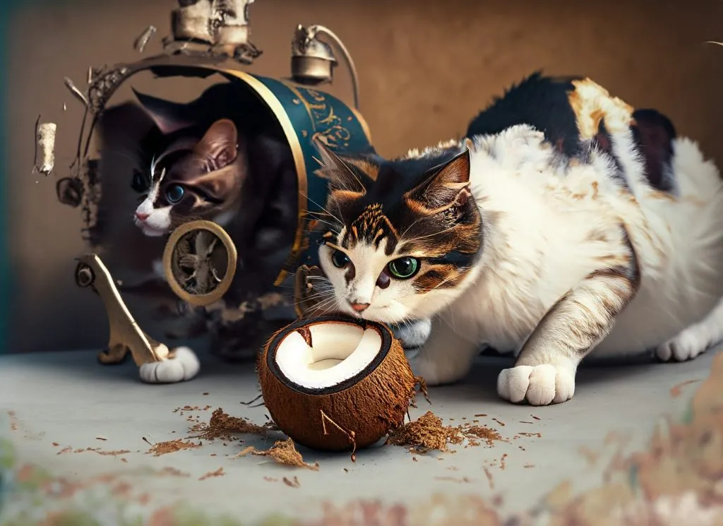 Firefly Cats Eat Coconut Shavings 71096