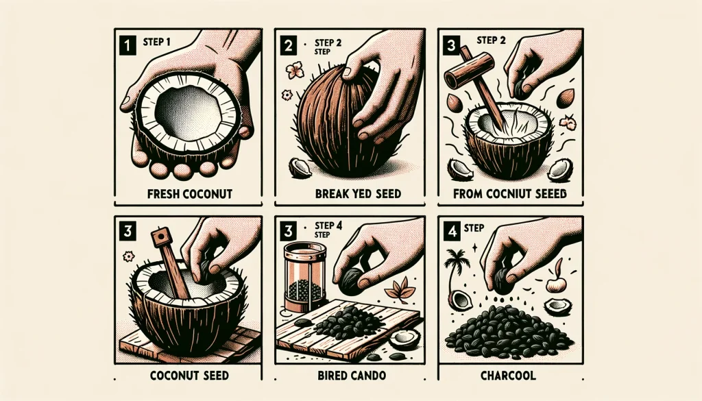 Make Coconut Charcoal from Coconut Seeds1